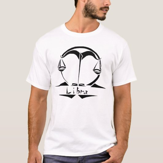 Reihe 1 Waage-Schwarzes T-Shirt (Vorderseite)