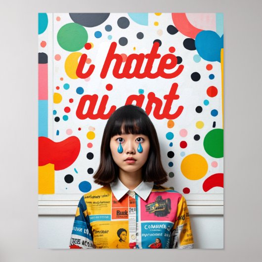 Reihe 6 "I Hate AI Art" Poster (Vorne)