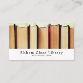 Reihe alter Bücher, Bibliothek Visitenkarte (Vorderseite)