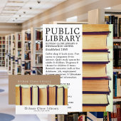 Reihe alter Bücher, Bibliothekswerbung Flyer