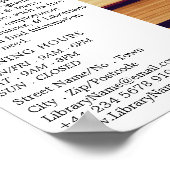 Reihe alter Bücher, Bibliothekswerbung Poster (Ecke)