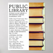 Reihe alter Bücher, Bibliothekswerbung Poster (Vorne)