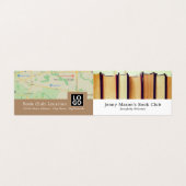 Reihe alter Bücher, Buchklub im Detail Visitenkarten (Außenseite Aufgefaltet)