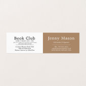 Reihe alter Bücher, Buchklub im Detail Visitenkarten (Innenseite Aufgefaltet)