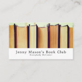 Reihe alter Bücher, Buchklub Visitenkarte (Vorderseite)