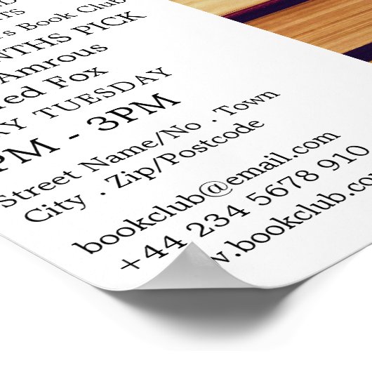 Reihe alter Bücher, Buchklubwerbung Poster (Ecke)