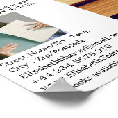 Reihe alter Bücher, Schriftsteller buchen Untersch Poster (Ecke)