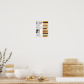 Reihe alter Bücher, Schriftsteller buchen Untersch Poster (Küche)