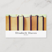 Reihe alter Bücher, Schriftsteller Visitenkarte (Vorderseite)