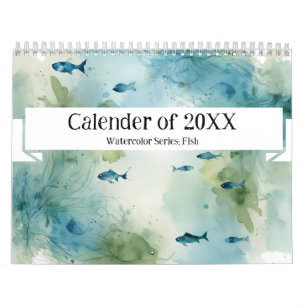 Reihe Aquarellfarben: Kalender der Fischzeit