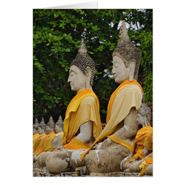 Reihe Buddha Statuen, Wat Yai Chaya Mongkol (Vorne)