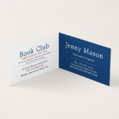 Reihe der Bücher, Buchklub im Detail Visitenkarten (Innenseite)