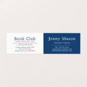 Reihe der Bücher, Buchklub im Detail Visitenkarten (Innenseite Aufgefaltet)
