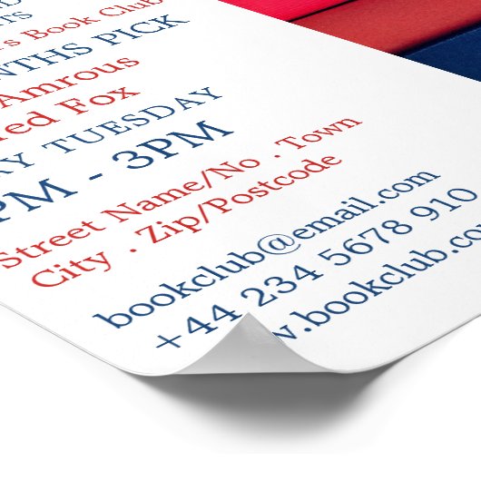 Reihe der Bücher, Buchklubwerbung Poster (Ecke)