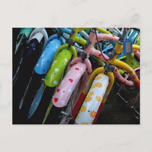 Reihe der Fahrräder Postkarte (Vorderseite)