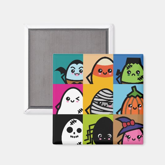 Reihe der grauen Eier - Halloween Magnet (Vorderseite/Rückseite)