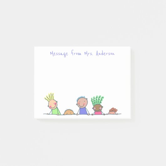 Reihe der Kinder personalisieren Post-it-Notes Post-it Klebezettel (Vorderseite)