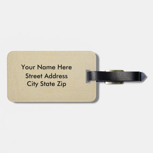 Reihe der Muscheln Gepäckanhänger (Rückseite horizontal)