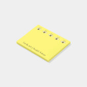 Reihe der Niedlichen Bienen Cartoon personalisiere Post-it Klebezettel (angewinkelt)