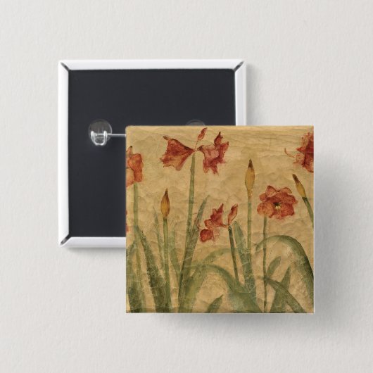 Reihe der roten Amaryllis Button (Vorne & Hinten)