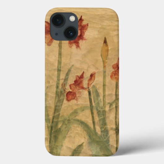 Reihe der roten Amaryllis Case-Mate iPhone Hülle (Rückseite)