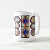 Reihe die Tassen-beflecktes Glas-Tasse meines Kaffeetasse (VorderseiteRechts)