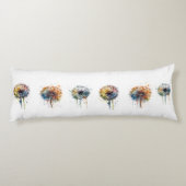 Reihe farbenfroher Aquarellleuchter Seitenschläferkissen (Rückseite)