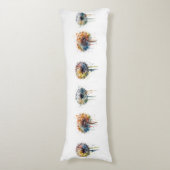 Reihe farbenfroher Aquarellleuchter Seitenschläferkissen (Vorderseite Vertikal)