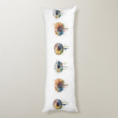 Reihe farbenfroher Aquarellleuchter Seitenschläferkissen (Rückseite (Vertikal))