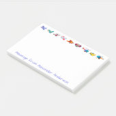 Reihe farbiger Flugzeuge personalisieren Notizen (angewinkelt)