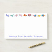 Reihe farbiger Flugzeuge personalisieren Notizen (Auf Schreibtisch)