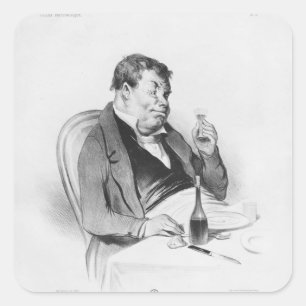 Reihe "Galerie physionomique", Bordeaux Quadratischer Aufkleber