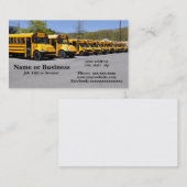 Reihe gelber Schulbusse Visitenkarte (Vorne/Hinten)