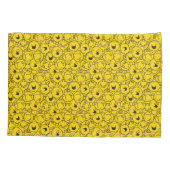 Reihe Herr-Happy | des Gelbs lächelt Muster Kissenbezug (Rückseite-Links)