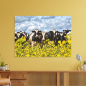 Reihe Holstein Kühe Leinwanddruck (Insitu (Wohnzimmer))