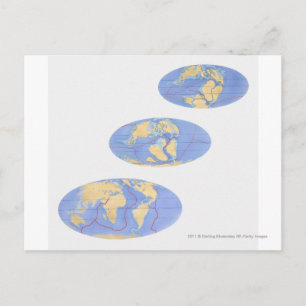 Reihe Illustrationen von Erde Postkarte