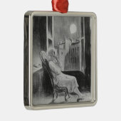 Reihe "Les Bas-Blau", O-Mond Silbernes Ornament (Rechts)