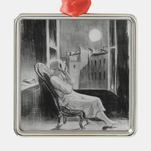 Reihe "Les Bas-Blau", O-Mond Silbernes Ornament