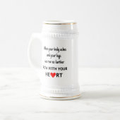 Reihe mit dem Herzen Bierglas (Vorderseite Links)