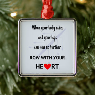 Reihe mit Ihrer Herzmotivation Ornament Aus Metall