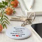 Reihe mit motivierend Herzen Schlüsselanhänger (Seite)