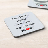 Reihe mit motivierend Herzen Untersetzer (Linke Seite)