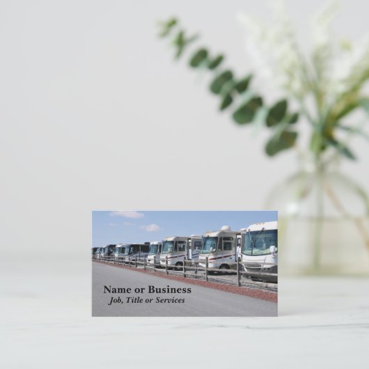 Reihe neuer Freizeitfahrzeuge Visitenkarte (Stehend Vorderseite)