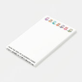 Reihe Niedlicher Pasteleisen Post-it Klebezettel (angewinkelt)