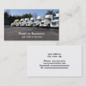 Reihe oder Flotte großer Lastkraftwagen Visitenkarte (Vorne/Hinten)