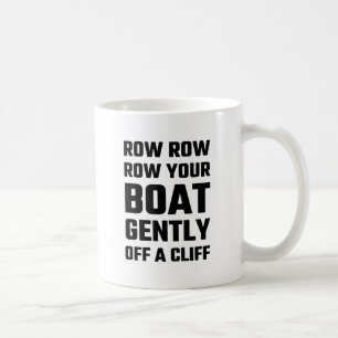 Reihe, Reihe, rudern Ihr Boot leicht weg von einer Kaffeetasse