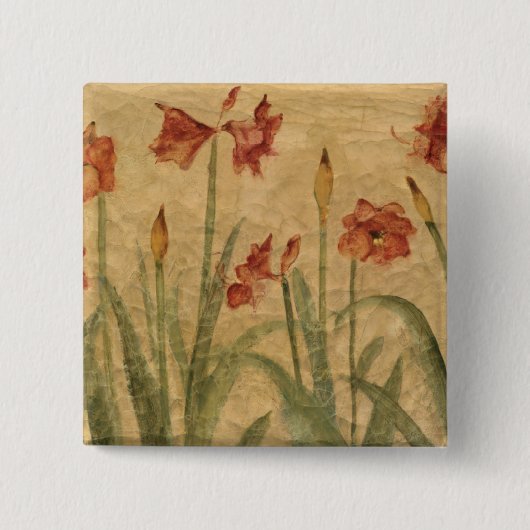 Reihe roter Amaryllis Button (Vorderseite)