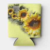 Reihe Sonnenblumen Garten Hochzeit Gefallen Dosenkühler (Vorderseite)