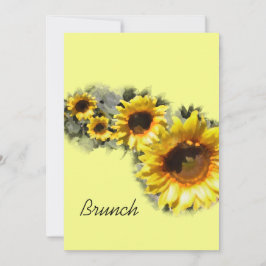 Reihe Sonnenblumen Post Garden Hochzeitsfeier Einladung