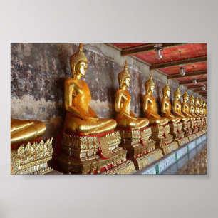 Reihe thailändischer Buddha-Bilder Poster